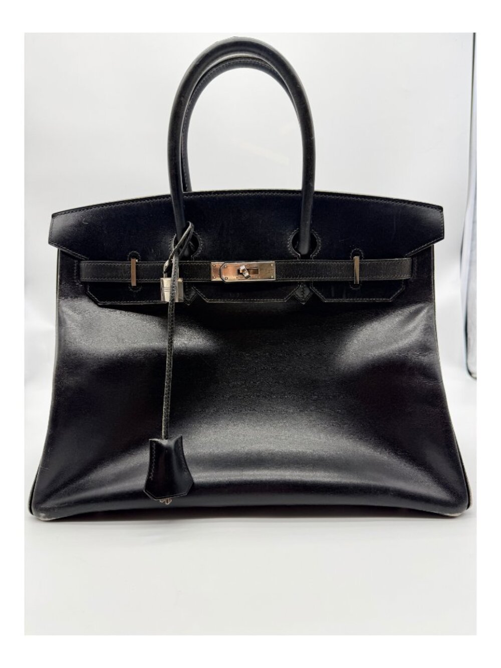 Hermes Birkin 35 Retourne Noir Box Calf